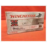 50rds Winchester 9mm 124gr FMJ