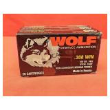20rds Wolf 308Win 150gr FMJ Steel