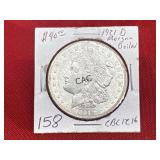 1921-D Morgan Silver Dollar in Sleeve
