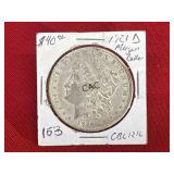 1921-D Morgan Silver Dollar in Sleeve