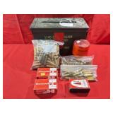 Ammo Case with 243Win Reloading Bullets and Brass