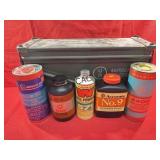 Ammo Case with Assorted Reloading Powder