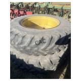Lot of 2 20.8R42 Tracor Tires/Wheels