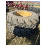 Lot of 2 18.4-38 Tractor Tires/Wheels