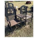 Texas Double Seat Rocking Chair w/Center Table