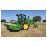 John Deere R450 Cab/Air w/JD 995 Disc Mower