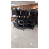 Lot of Assorted Rolling AV Carts