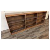 Lot of 3 Double-Sided Bookshelves
