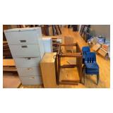 Lot of Filing Cabinets and Chairs