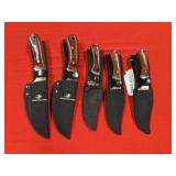Lot of 5 Winchester Knives w/Sheaths