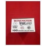 100rds Winchester USA 9mm 115gr FMJ