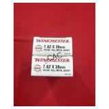 20rds Winchester USA 7.62X39mm 123gr FMJ