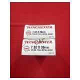 20rds Winchester USA 7.62X39mm 123gr FMJ