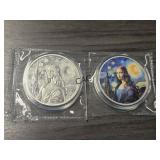 2024 FIJI Mona Lisa 1oz Silver Round (1 is Coloriz
