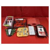 Tub of Assorted Tools and Shovels