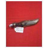 Western USA Knife w/Leather Sheath
