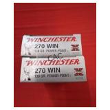 20rds Winchester Super-X 270Win 130gr PP CXP2