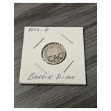 1906-D United States Barber Dime in Sleeve