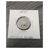 1875 United States Shield Nickel in Sleeve