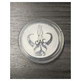 2020 Nuie Star Wars Mandalorian Mythosaur 1oz Silv