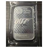 Royal Mint 007 Diamonds Are Forever 1oz Silver Bar