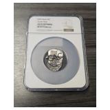 2023 Ghana S5C Trucker Skull MS69 Antiqued 1oz