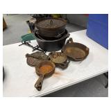 Box Lot of Cast-Iron Cookware