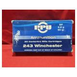 20rds PPU 243Win 90gr SP