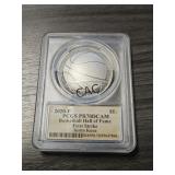 2020-P Basketball HOF PCGS PR70DCAM 1oz Silver