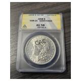 1898 AU 58 VAM-2C Scratched Morgan Dollar ANACS