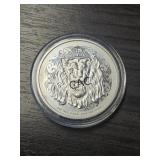 2022 Niue Roaring Lion 1oz Silver Round