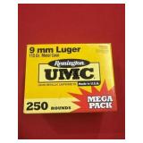 250rds Remington UMC 9mm Luger 115gr Metal Case
