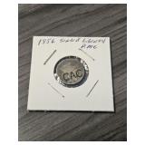 1856 United States Seated Liberty Dime in Sleeve