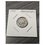 1898 United States Barber Dime in Sleeve