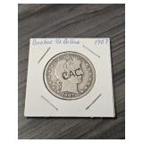 1907 United States Barber 1/2 Dollar in Sleeve