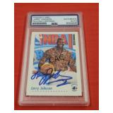 Larry Johnson Skybox PSA Authentic Autograph Card