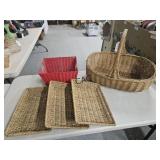 Lot of Assorted Wicker Baskets