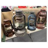 Box Lot of Vintage Hanging Lanterns