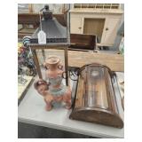 Decorative Shelf, Display, Light Box and Elephant