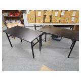 Lot of 2 Wooden Folding Tables