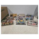 Box Lot of 9 Assorted Nascar Diecast Collectibles
