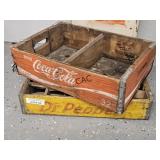 Vintage Dr. Pepper and Coca-Cola Wooden Crates