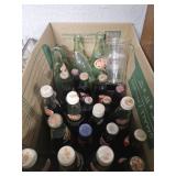 Box Lot of Assorted Vintage Dr. Pepper Bottles