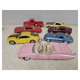 Box Lot of 7 Assorted 1:18 Scale Diecast Cars