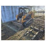 Case TV380 Tracked Skid Steer w/Bucket/Pallet Fork