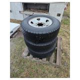 Lot of 3 LT245/75R17 Tires and Wheels