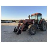 Case IH MX110 Cab/Air 4WD w/M646 Loader/Hay Spike