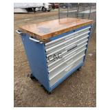 Wood Top Rolling Tool Chest
