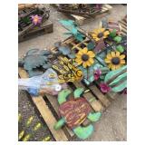 Lot of Metal Garden and Wall Art