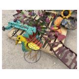 Lot of Metal Garden and Wall Art